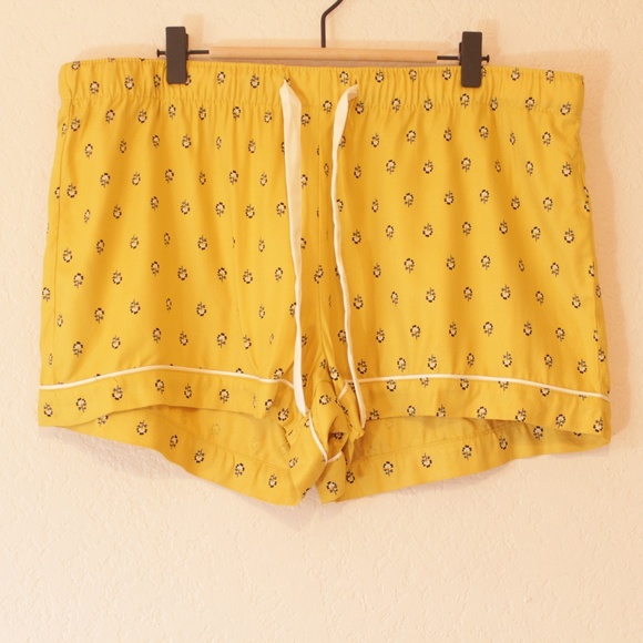 Yellow pajama shorts Clearance